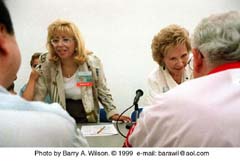 Lauren Siegel Larson and Joanne Siegel at the 1996 San Diego Comic Con
